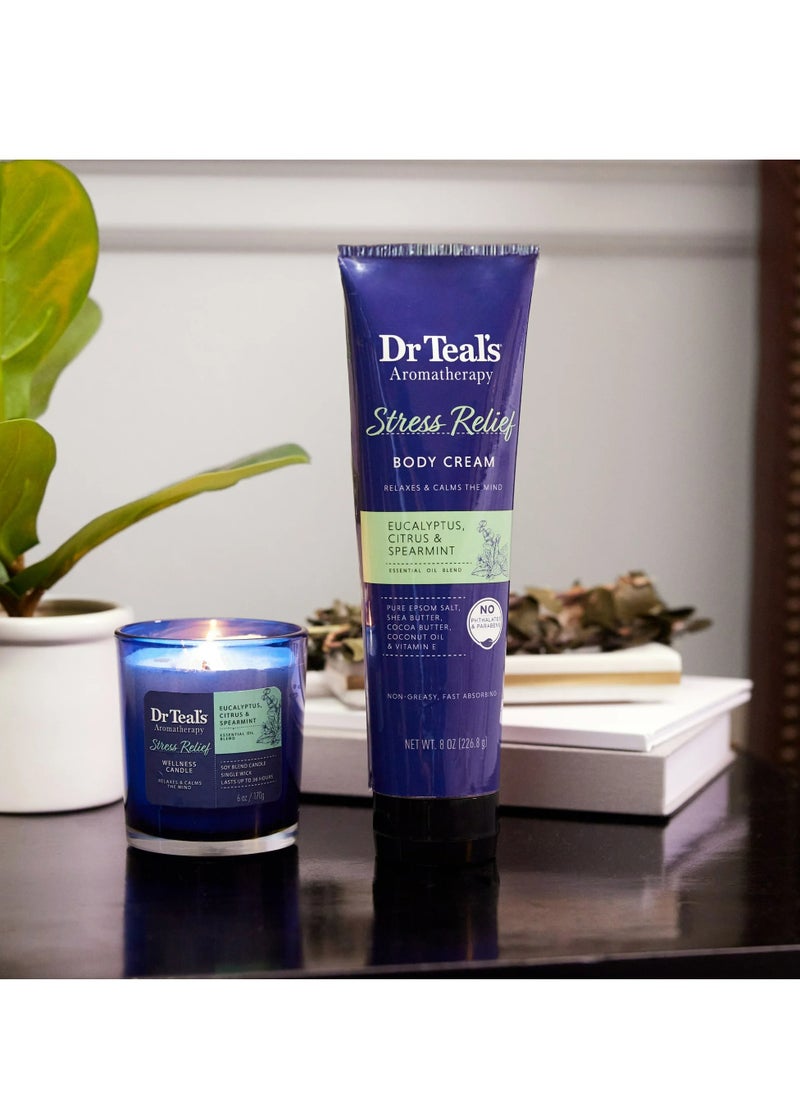 Dr Teal's - Dr Teal's Stress Relief Body Cream Eucalyptus Citrus & Spearmint 226.8g - Image 1