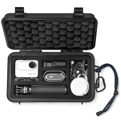 Lekufee Travel Waterproof Hard Case for Insta360 GO 3S 3 Action Camera Vlogging Camera and AccessoriesCase Only - Image 1