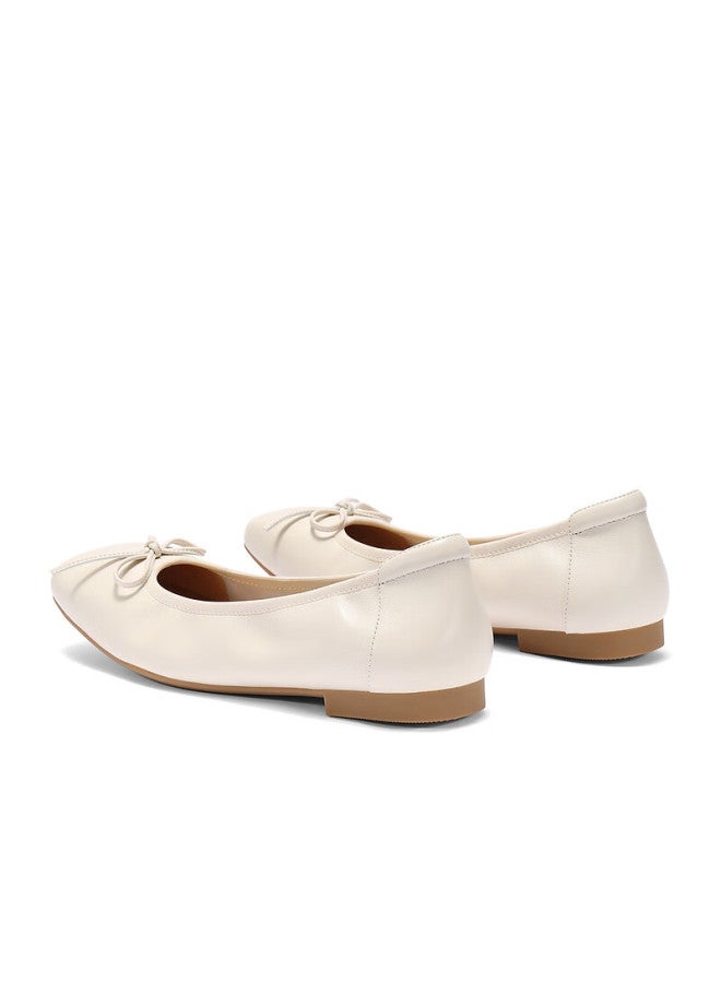 Senda a Grandma Shoes Women Autumn Mall Same Style Flat Shallow Single Shoes Off-white 34 - Image 2