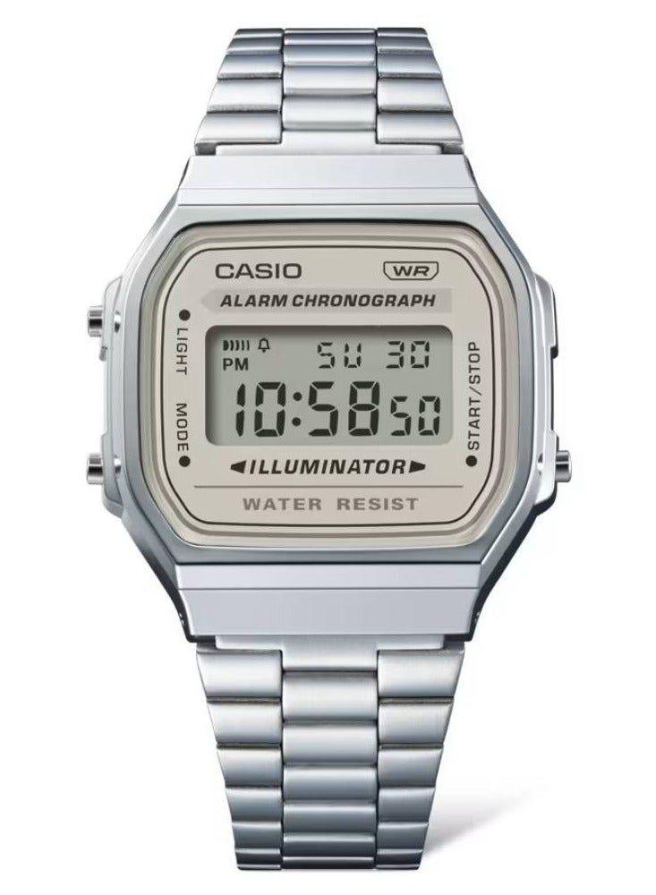 CASIO Vintage Digital Stainless Steel Watch A168WA-8AY - Image 2