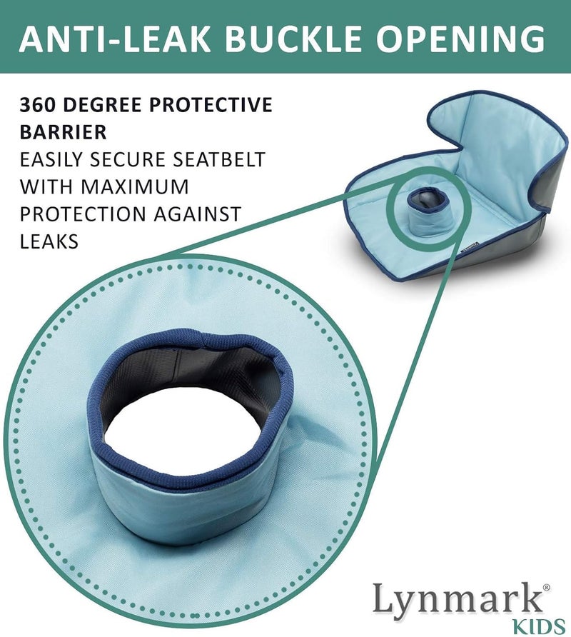 LynmarkÂ® Potty Training Car Seat Protector Cover - Waterproof Soft Piddle Pads for Toddlers and Baby Carseat - Travel-Friendly Universal Washable Liner Mat for Spills, Nappy Leaks, Accidents - Blue - Image 4