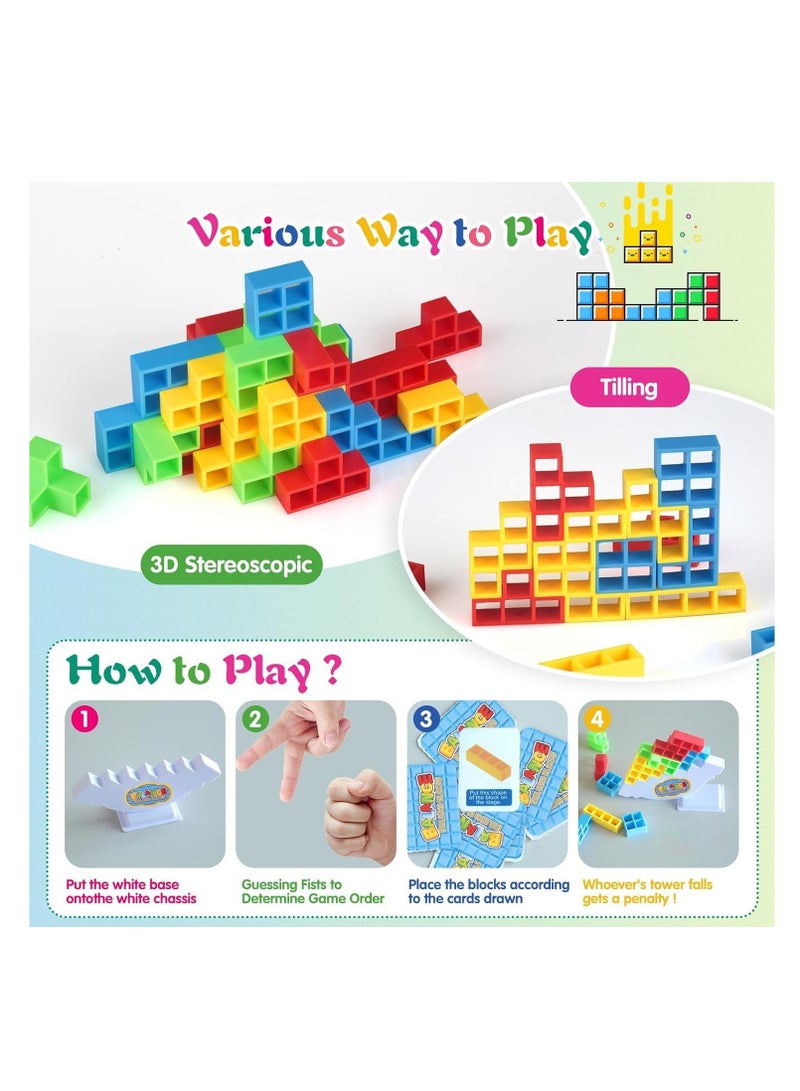 بريميفي 64 قطعة من لعبة موازنة التراص برج تيترا - Image 5