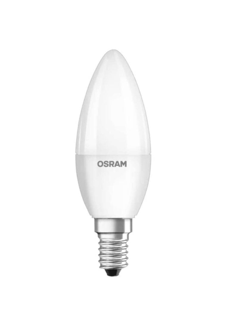 OSRAM Osram E14 Dimmable Candle Lamp LED Retrofit Classic B 4W Warm White 2700K  Frosted - Image 1