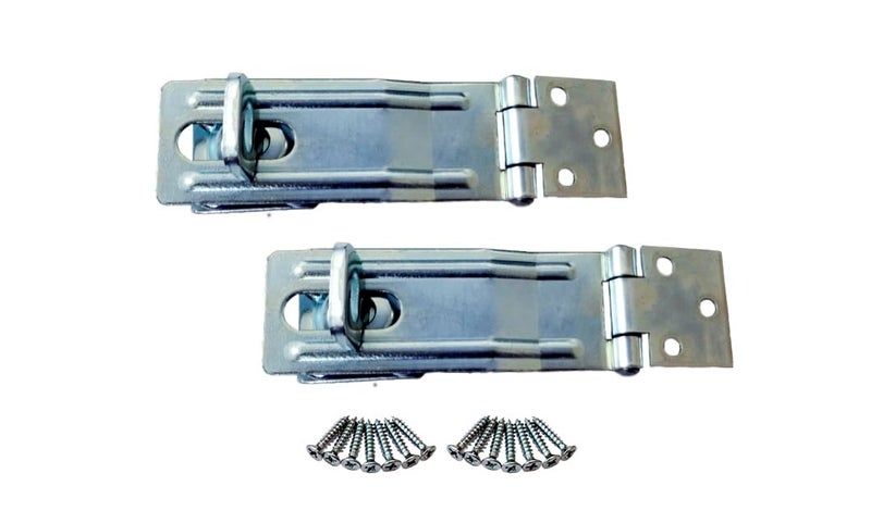 Qcaa 4-1/2"" Hasp And Swivel Staple  Steel  Zinc Plated  2 Pack  Made In Taiwan