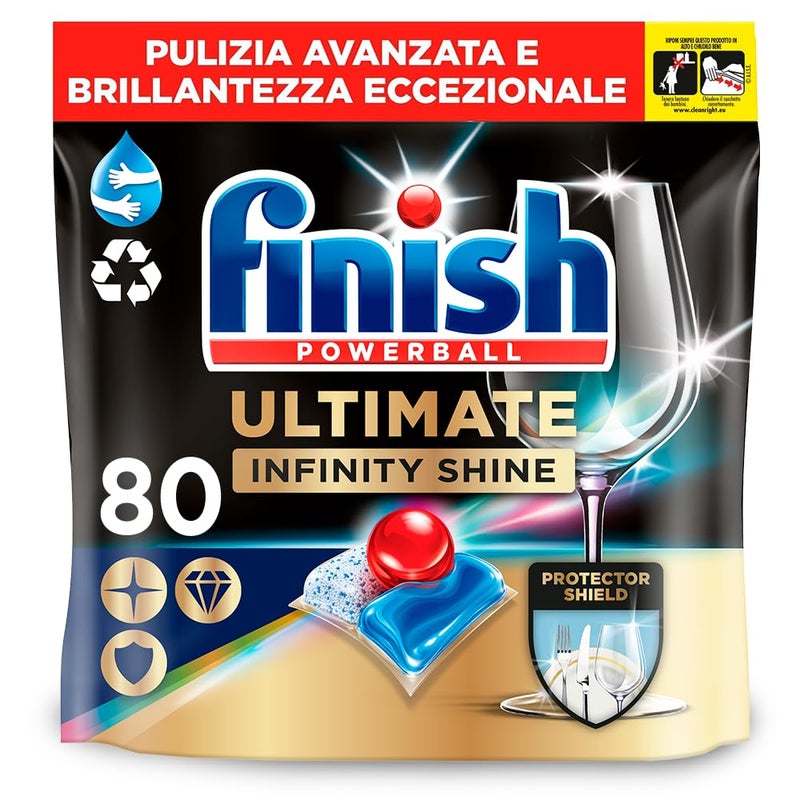Finish Quantum Infinity Shine Dishwasher Tablets, Original, 80 Tablets - Image 1
