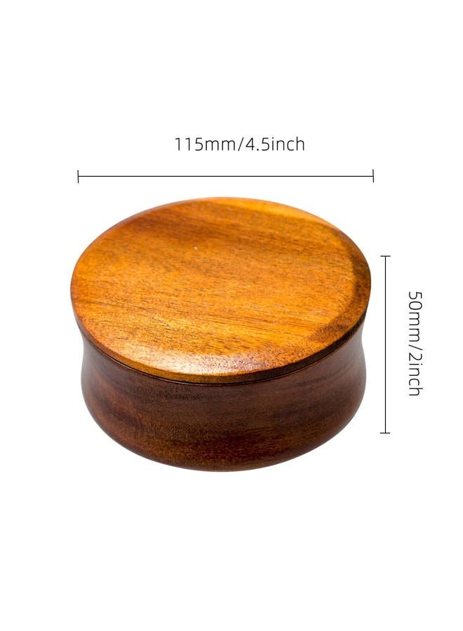 Grandslam Wooden Shaving Bowl with Lid Shaving Soap Bowl for Men Easy to Lather Fits Wet Shaving - Image 3