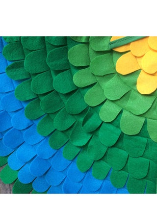 2Pcs Kids Bird Wings Cloak Owl Parrot Peacock Colorful Dress Up Fancy Dress Boys Girls Felt Cape with Eye Mask for Party School Pretend Games Cosplay Costume - view 4