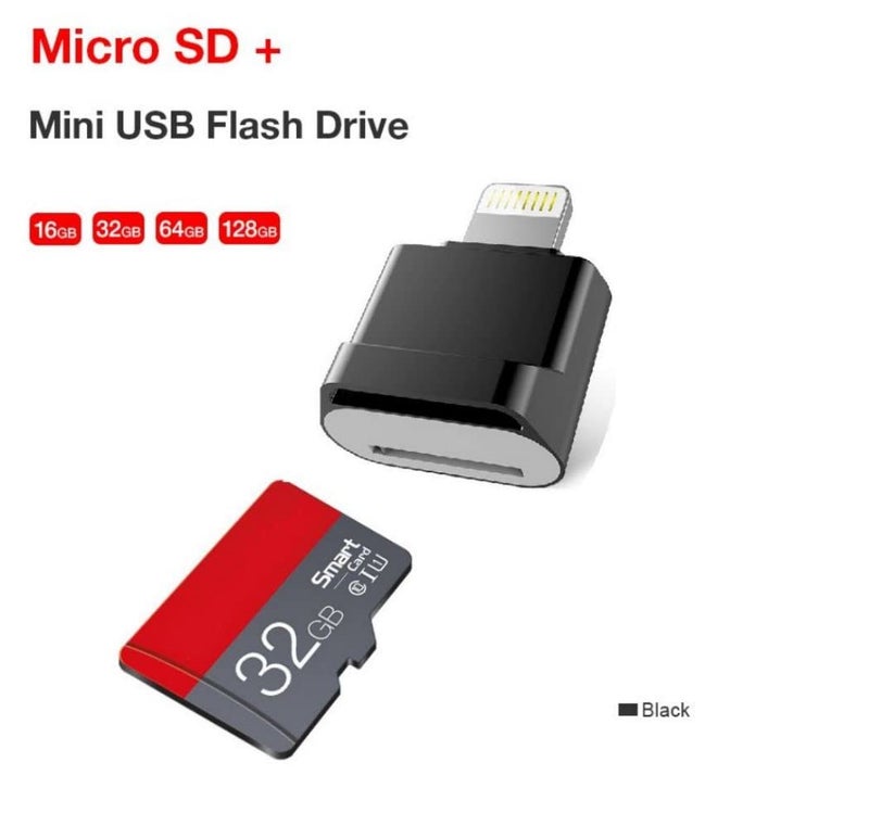DesofIcon [Apple MFi Certified] Micro SD Card Reader for iPhone iPad,Lightning to Micro SD/TF Card Reader Viewer Adapter Memory Card Reading for iPhone 14/13/12/Pro Max/11/X/XR/8 Support iOS 14 15 16 17 System - Image 2