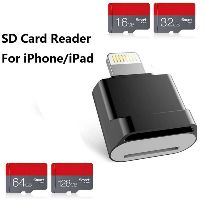 DesofIcon [Apple MFi Certified] Micro SD Card Reader for iPhone iPad,Lightning to Micro SD/TF Card Reader Viewer Adapter Memory Card Reading for iPhone 14/13/12/Pro Max/11/X/XR/8 Support iOS 14 15 16 17 System - Image 3