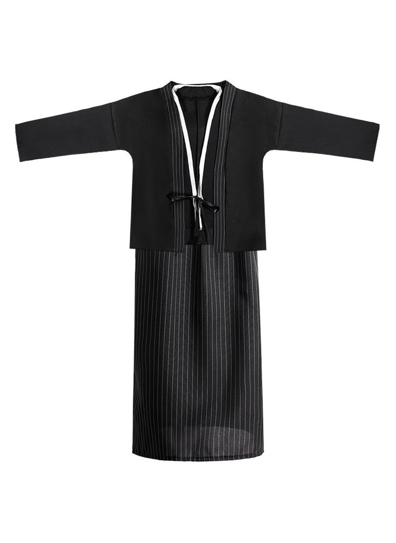 Al Aoyama Al Aoyama boys japanese kimono, children japanese black samurai costume cosplay role play costume  - Image 2