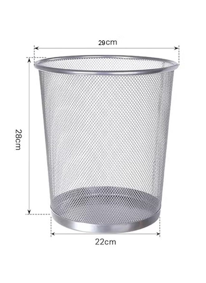 NKX Metal Wire Mesh Waste Basket Garbage Trash Can Box 29 CM  - Image 2