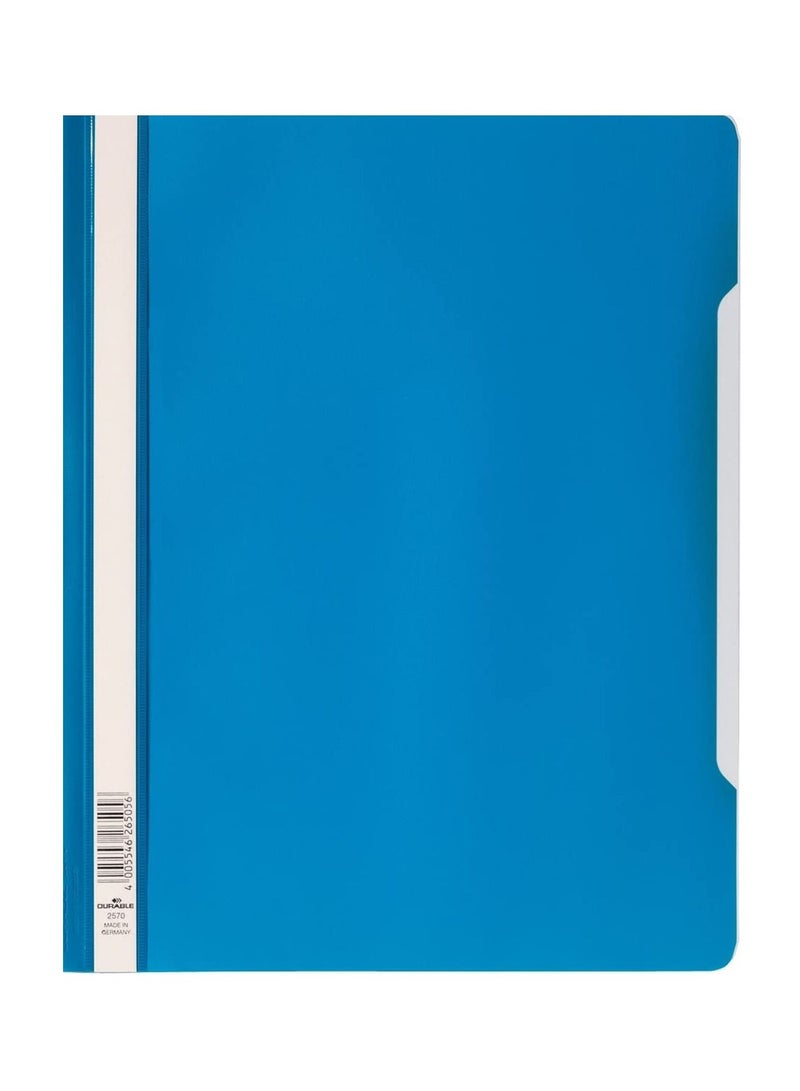Durable مجموعة 10 قطع من المجلدات الشفافة بالألوان الزرقاء والحمراء - Image 2