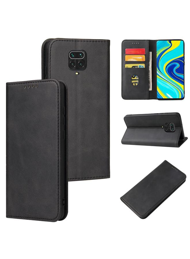 The Bros Case For Xiaomi Redmi Note 9 Pro Calf Texture Magnetic Horizontal Flip Leather Case with Holder & Card Slots & Wallet