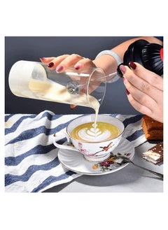 Generic Milk Frother, Electric Milk Whisk Household, Handheld Mini Mixer, Coffee Milk Froth Machine, Stainless Steel Milk Frothing Rod Whisk, With Glass Cup  - Image 5