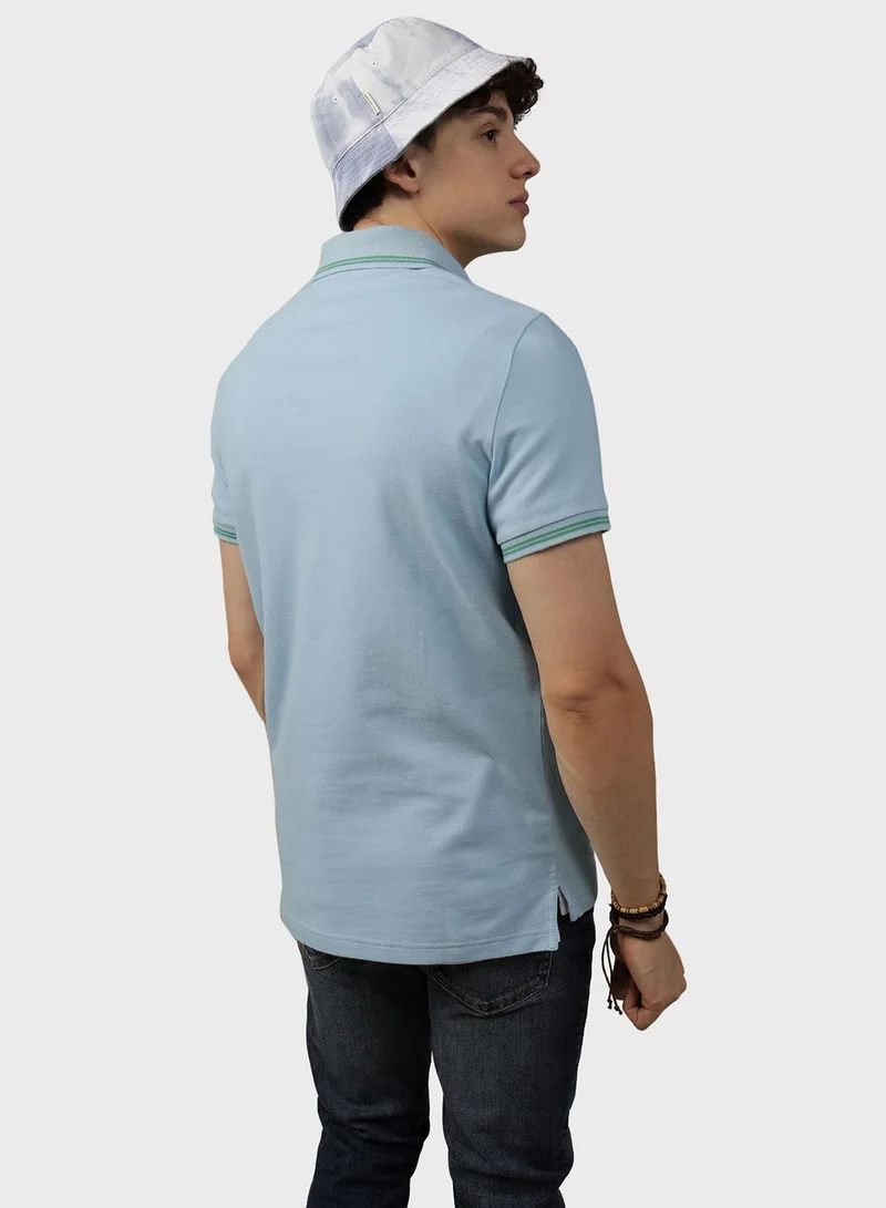 American Eagle Tipped Pique Polo