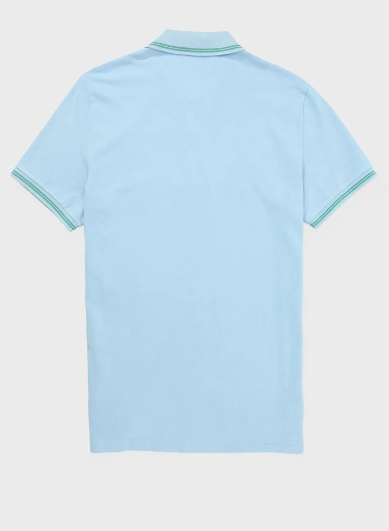 American Eagle Tipped Pique Polo