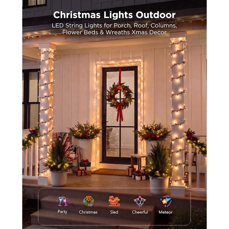 برايتاون Brightown Christmas Lights Outdoor 100 Count 20Ft String Lights for Indoor - Image 4