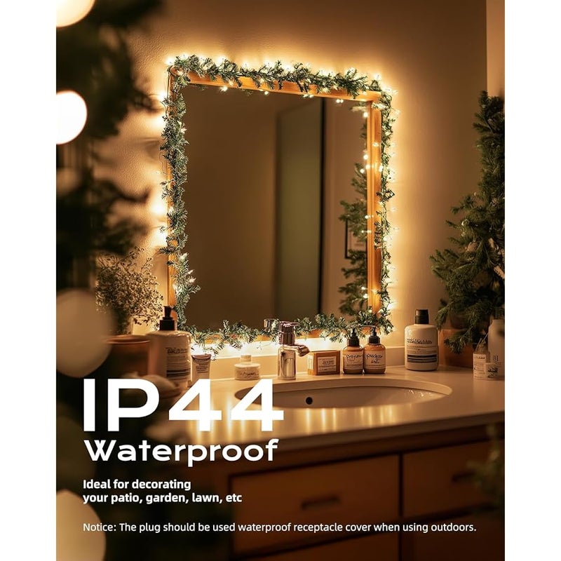 برايتاون Brightown Christmas Lights Outdoor 100 Count 20Ft String Lights for Indoor - Image 5