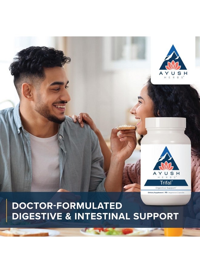 أيوش هيربس أيوش هيربز تريفال، مكمل غذائي لدعم الهضم للنساء والرجال، كبسولات للهضم، وصحة الأمعاء، وتعزيز مضادات الأكسدة، أعشاب ومكملات الأيورفيدا، 90 كبسولة نباتية - Image 3