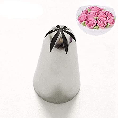Kosh 1 M and 2D Icing Nozzle for Rose Flower Making Tip for Cake Decorating/Decoration Icing Nozzle Stainless Steel Nozzle Icing Tips Flower Reusable Nozzle (1 M & 2D, Medium) - Image 4