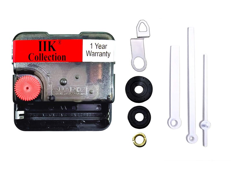 IIK COLLECTION Analogue Plastic Sweep/Silky Silent (NO Tic-Tic Sound) Quartz Movement Machine with White Hands Kit for Wall Clock (IIK-MOV-PL-019) - Image 2