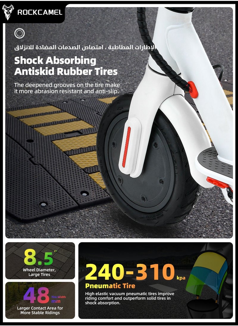 ROCKCAMEL - High-Performance Electric Kick Scooter with 350W Motor Speed of 25 km/h 8.5" Tires 20 km Long Range Dual Brakes Commuting Scooter for Adults and Teens LCD with Smart APP Connectivity - Image 1