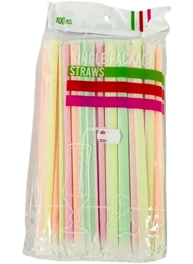 Disposable Wrapped Single Package Plastic Drinking Straws