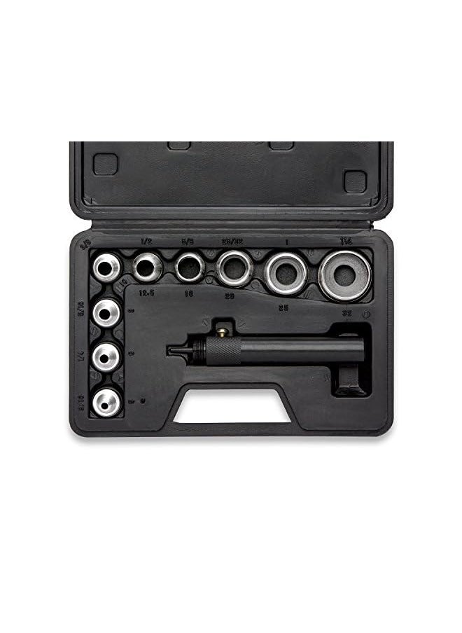Neiko - 02614A Interchangeable Large Hollow Hole Punch Tool Set 10 Piece Gasket Maker Heavy Duty Gasket Punch Set Includes Hole Puncher Tool Carrying Case Leather Punch Set - Image 1