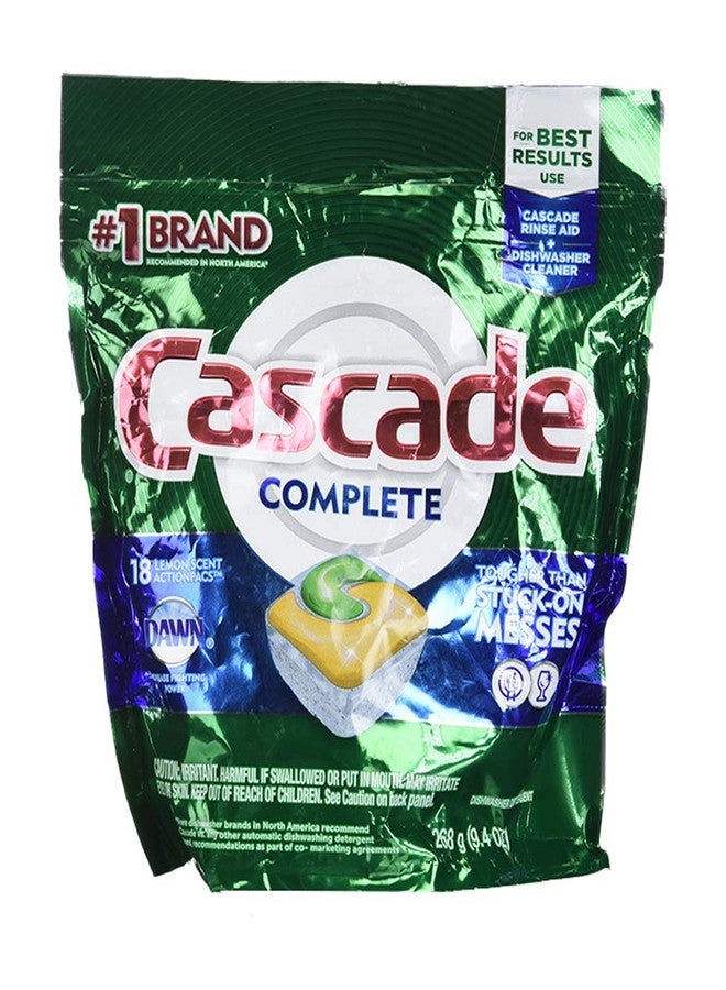 Cascade Complete Dishwasher Detergent, 18 Count - Image 1