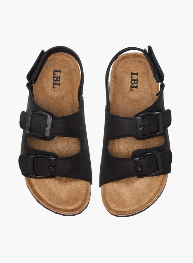 ال بي ال من شو اكسبرس صنادل بحزام مزين بإبزيم وإغلاق بشريط لاصق