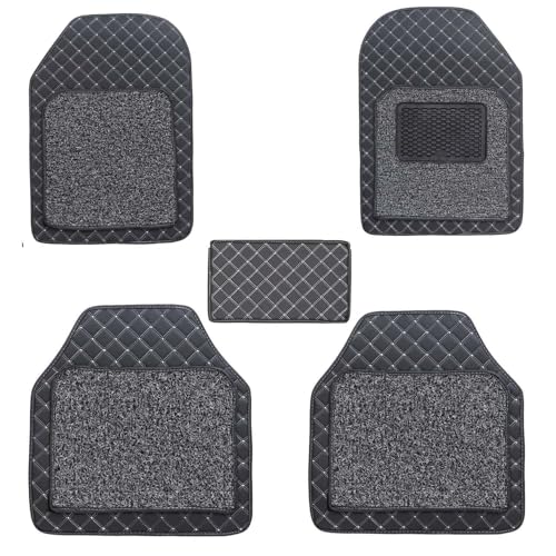 CARNEST 7D Luxury Leather Car Floor Mat | 100% Waterproof, Dustproof & Anti-Slip | Universal Fit Compatible with Black (Nios) - Image 1