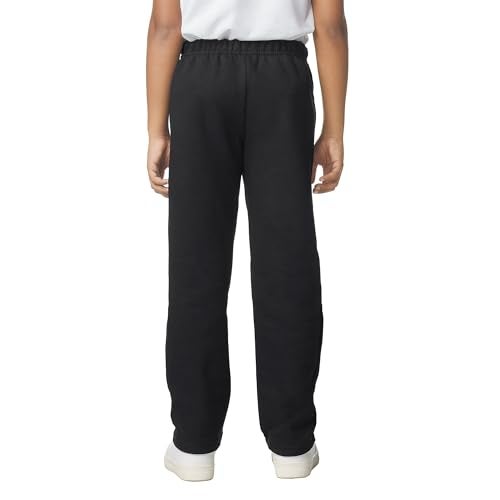 Gildan Youth Open Bottom Sweatpants, Style G18400B, Black, Medium - Image 2