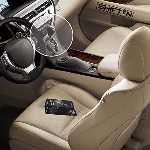 SHIFTIN Black Leather Chrome Gear Shift Knob Stick Shifter for Lexus ES300h ES350 GS300 GS350 GS430 GS450h GS460 is-F IS250 IS300 IS350 LS460 LS600h RX350 RX450h (Black Leather/Chrome) - Image 2