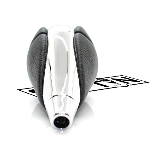 SHIFTIN Black Leather Chrome Gear Shift Knob Stick Shifter for Lexus ES300h ES350 GS300 GS350 GS430 GS450h GS460 is-F IS250 IS300 IS350 LS460 LS600h RX350 RX450h (Black Leather/Chrome) - Image 4