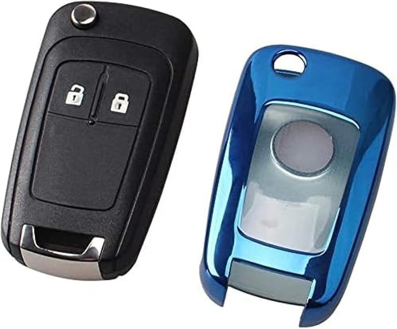 Blue TPU Silicone Car Key Case Compatible for Vauxhall Opel Astra Insignia Vectra Corsa - Image 1