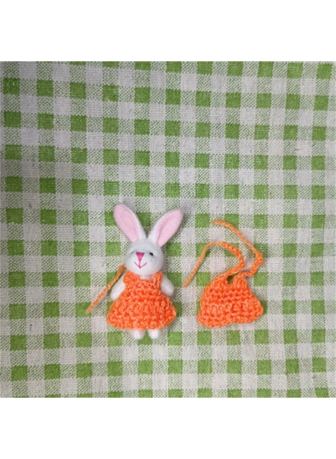 Plush Doll Joint Sweater Bear Rabbit Naked Bear Necklace Mobile Phone Accessories Accessories Accessories Gift Wholesale-Color:Suitable For 4.5cm Bears And Rabbits. Only Blue Woolen Skirts Are Sold (not Rabbits)-Height:Single Price - Image 4