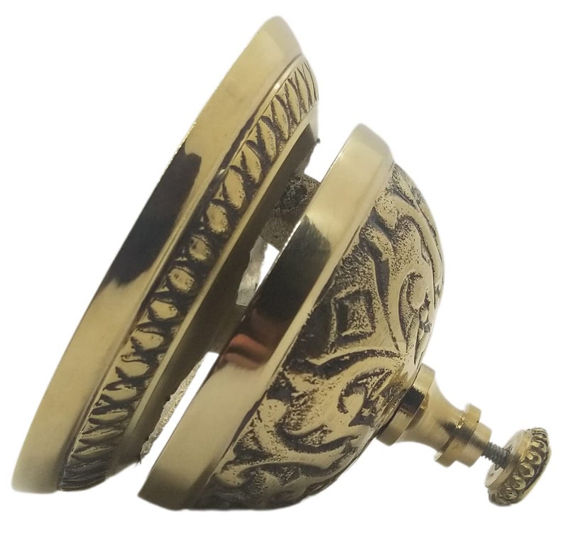 Upper Deck Solid Brass Victorian Style Service Desk Bell - Image 3