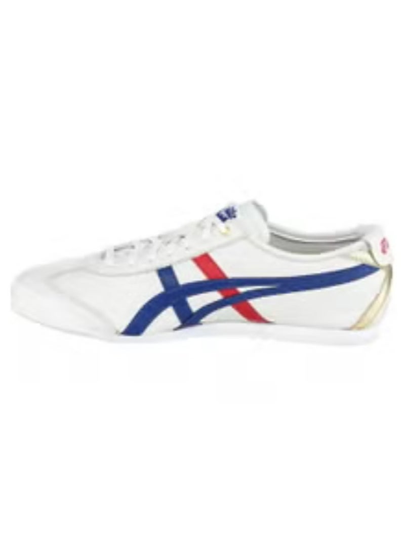 Tiger Mexico 66 Unisex Training Shoes White Gold Blue - Image 1