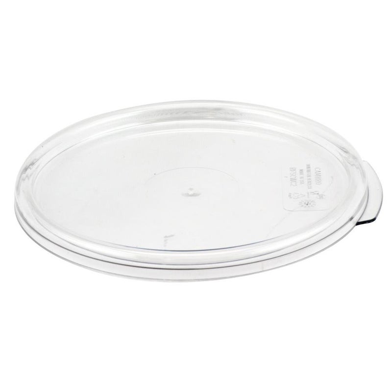 Cambro RFSCW2135 Camwear 2-Quart Clear Round Food Storage Container with Cambro RFSCWC2135 Clear Round Lid - Image 4
