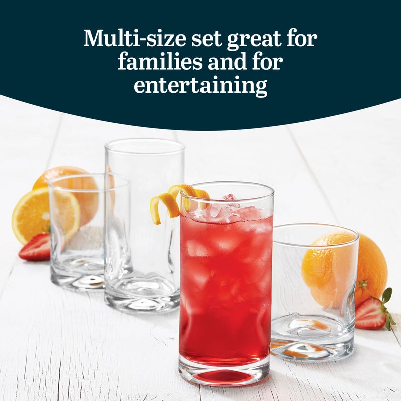 Libbey Impressions 16-Piece Tumbler and Rocks Glass Set - Image 4