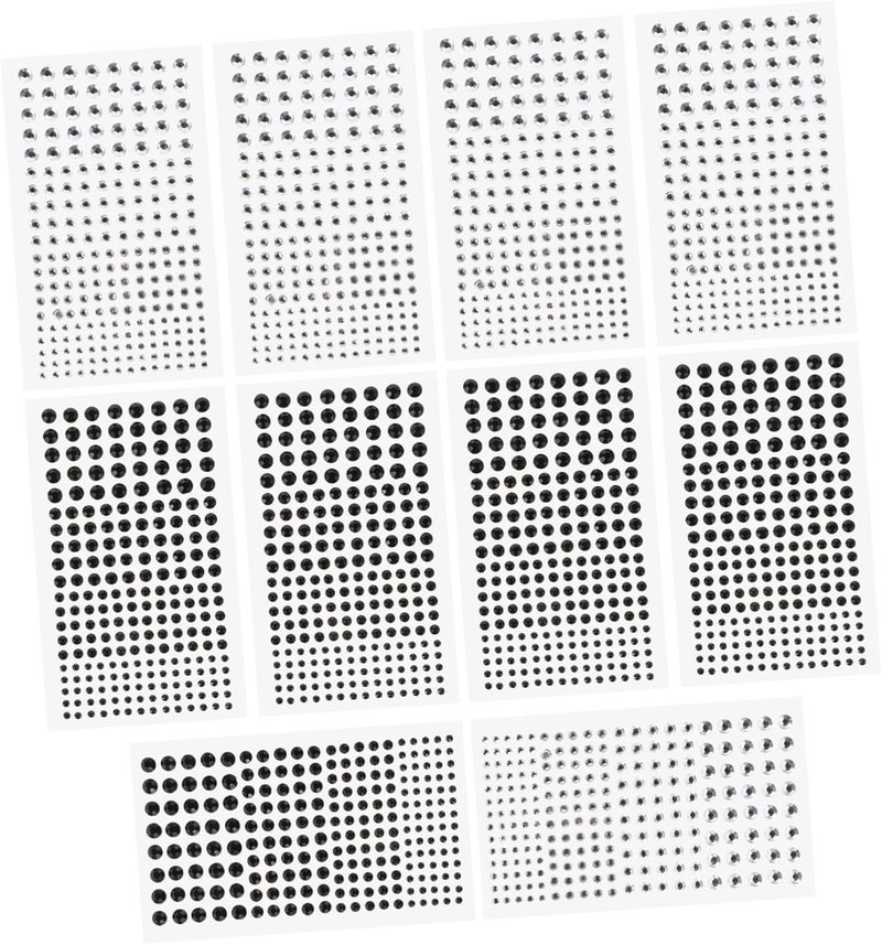 HAPINARY 10pcs Self-Adhesive Body Gems and Rhinestone Stickers for Face Eyes and Hair Glitter Sparkling Makeup Jewels for Festivals Parties and Costume Events - Image 1