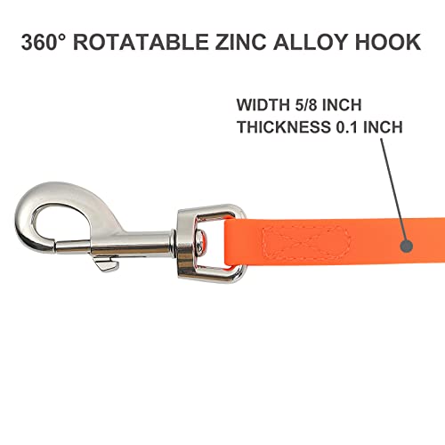 Qiaosite Waterproof Long Leash Durable Dog Recall Training Lead Great for Outdoor Hiking, Training, Yard, Beach and Swimming (Orange, 30ft) - Image 5