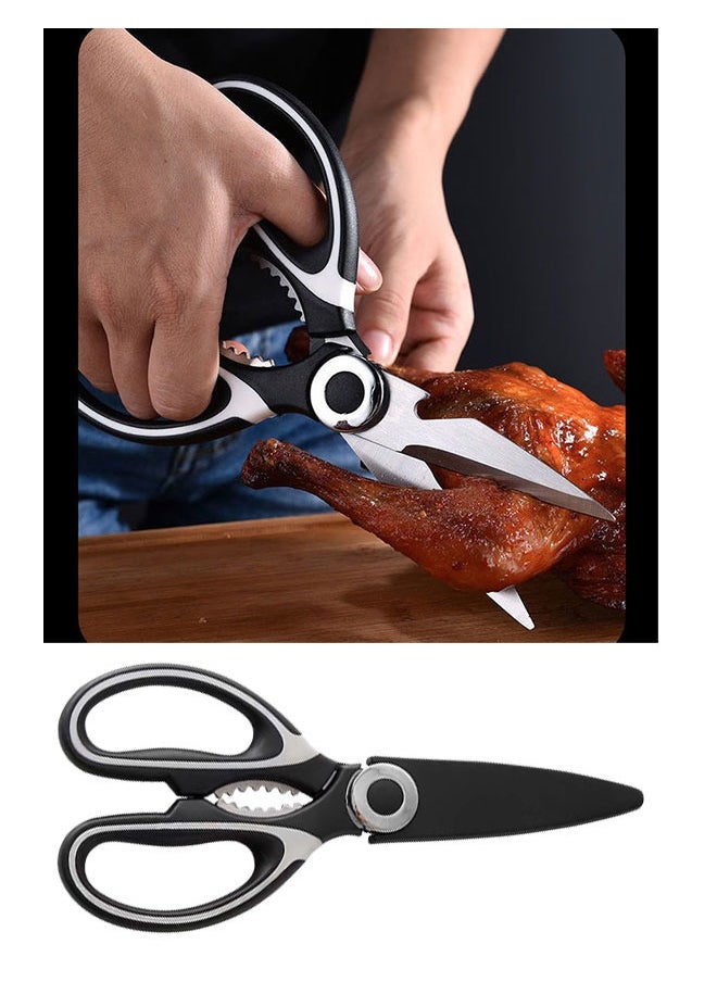 Generic Multifunctional Stainless Steel Kitchen Scissors, Vegetable And Meat Labor-Saving Chicken Bone Scissors  - Image 1