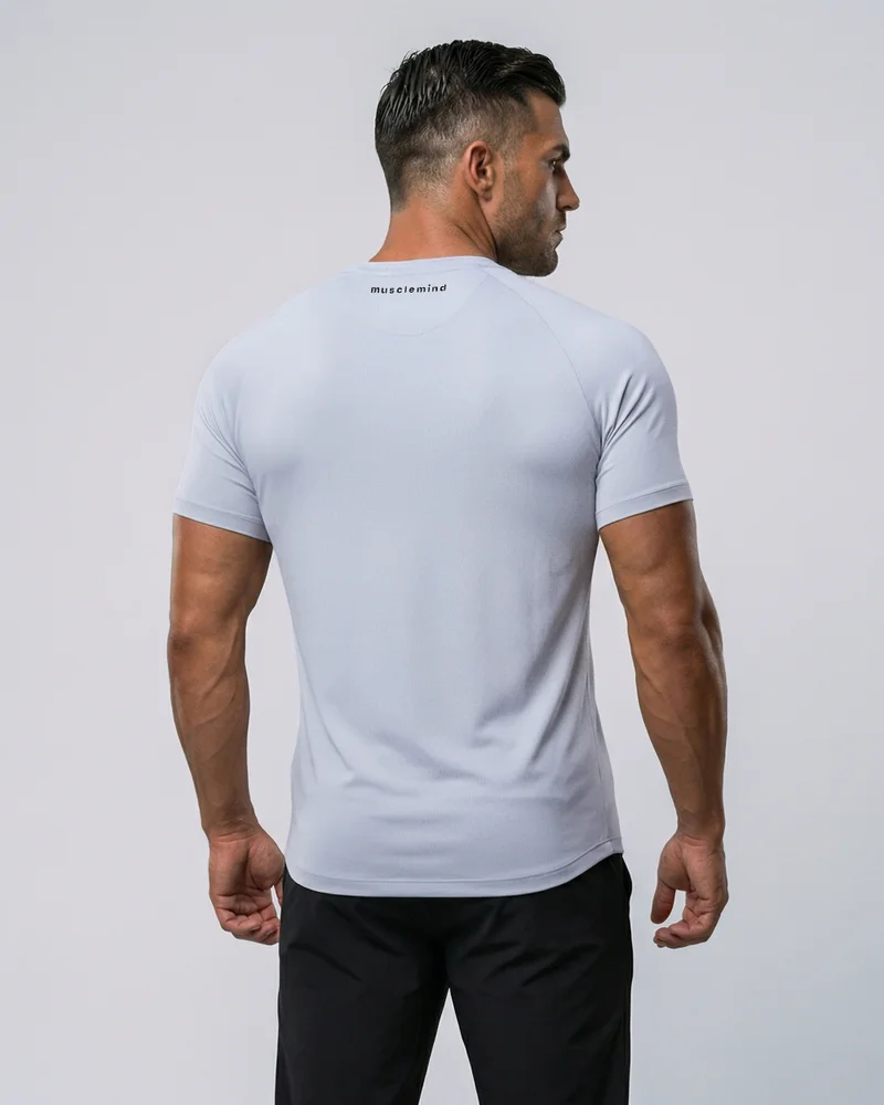 Musclemind Steel Grey Core Training Ultralight T-shirt for Men | Best Price UAE