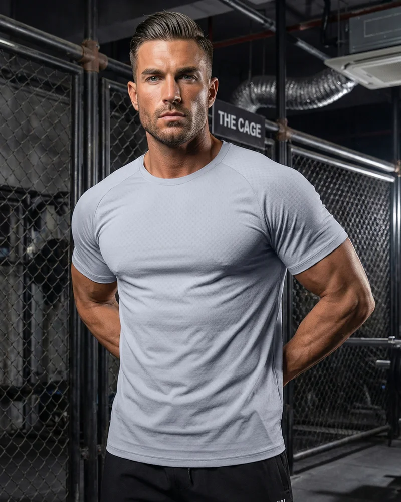 Musclemind Steel Grey Core Training Ultralight T-shirt for Men | Best Price UAE