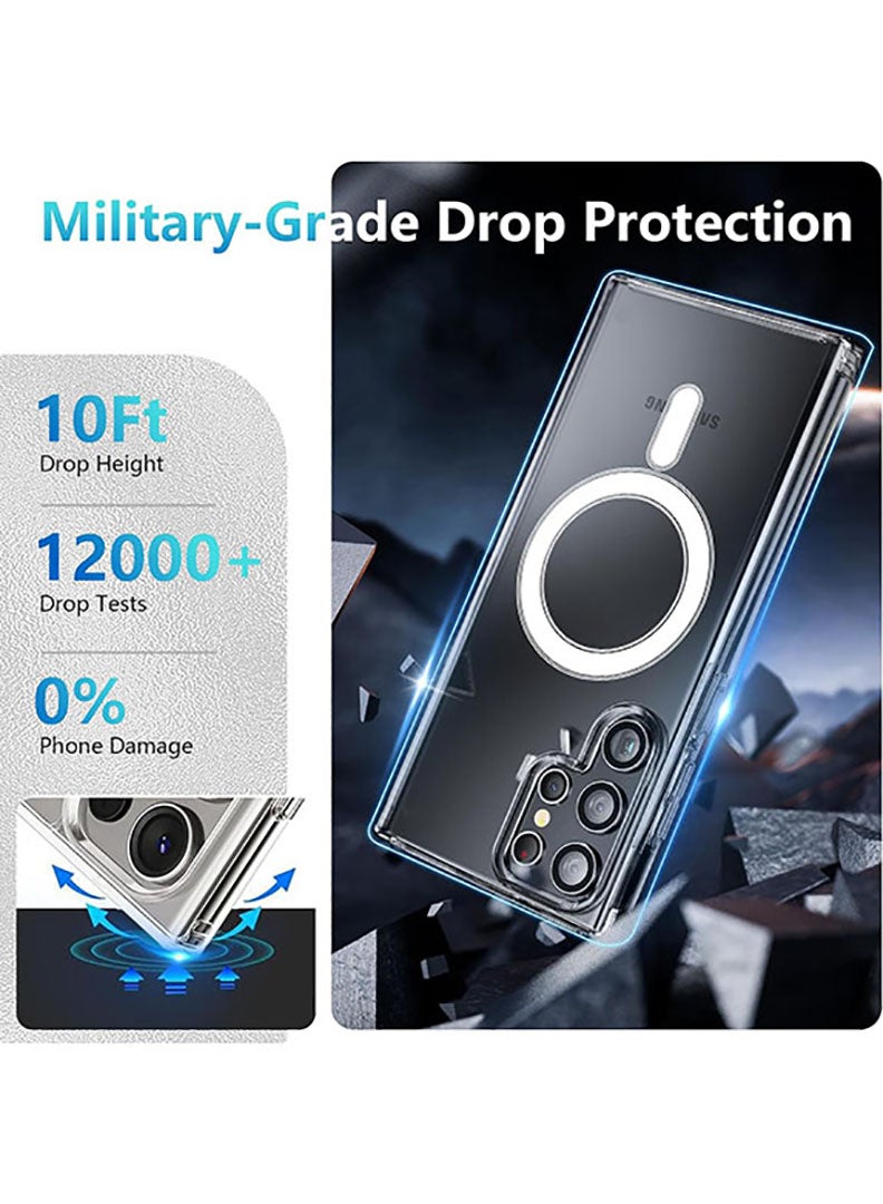 Theodor Magnetic Case for Samsung Galaxy S24 Ultra 6.8-inch Compatible with MagSafe Wireless Charging, Shockproof Phone Bumper Cover No pain No gain - Image 5