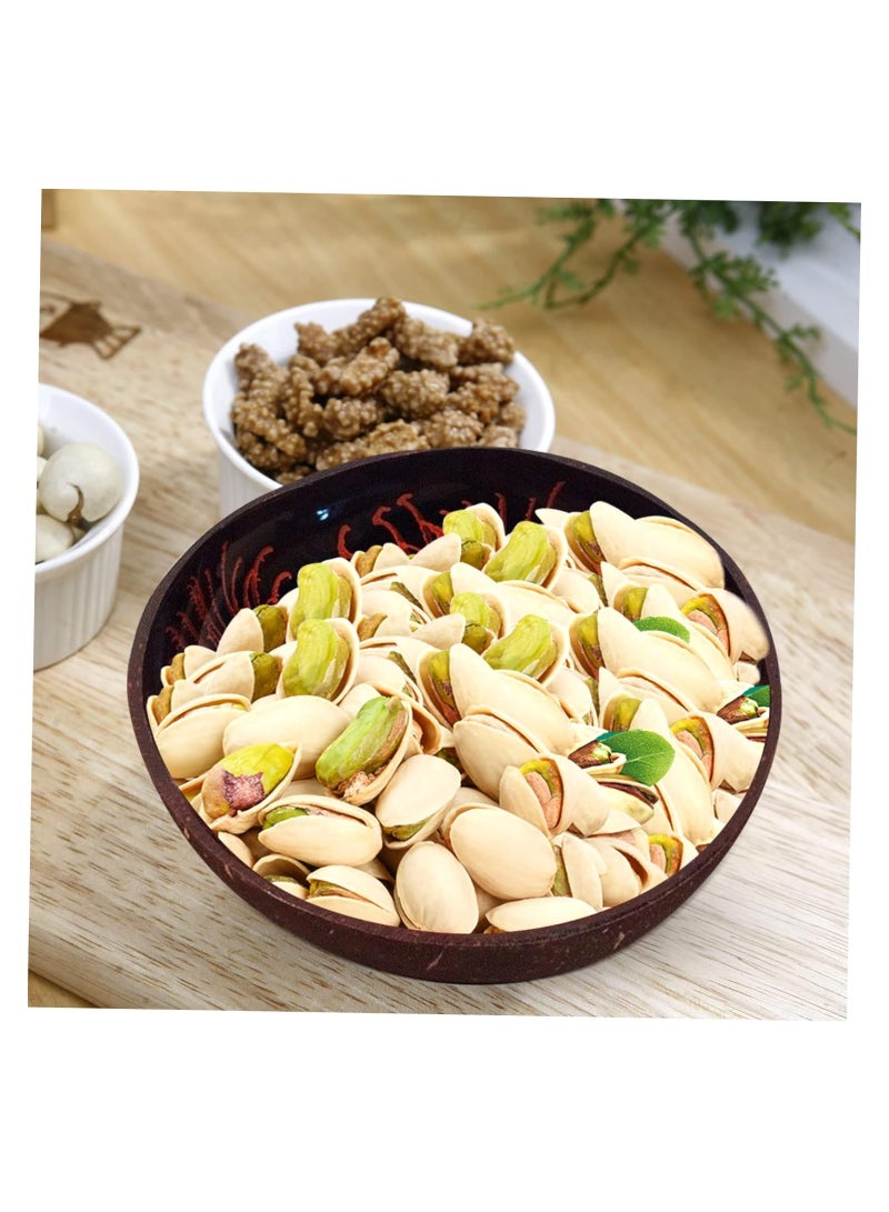 SYOSI 6 Pcs Natural Coconut Bowl Key Bowl for Entryway Table Candy Container Nuts Holder Fruits Dry Snack Storage Bowl Round Handcrafted Bowl for Home Decoration - Image 4