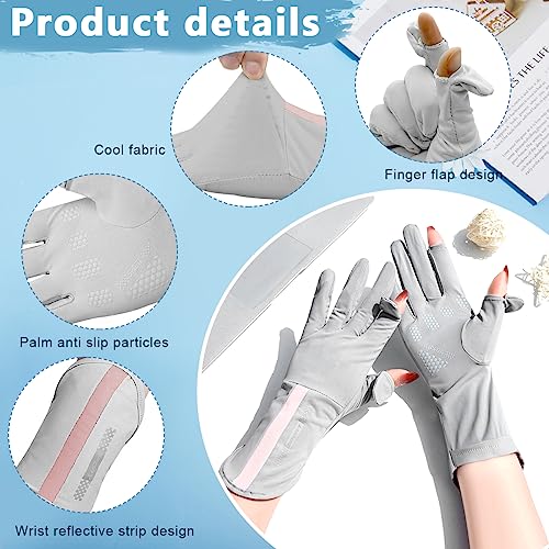 PALAY® Sun Protection Gloves Women UPF 50+ Sun Protection Cycling Riding Gloves Anti-Skid Driving Gloves Touch Screen Gloves Scooter Gloves Breathable Outdoor Sunblock Sunscreen Gloves - Image 2