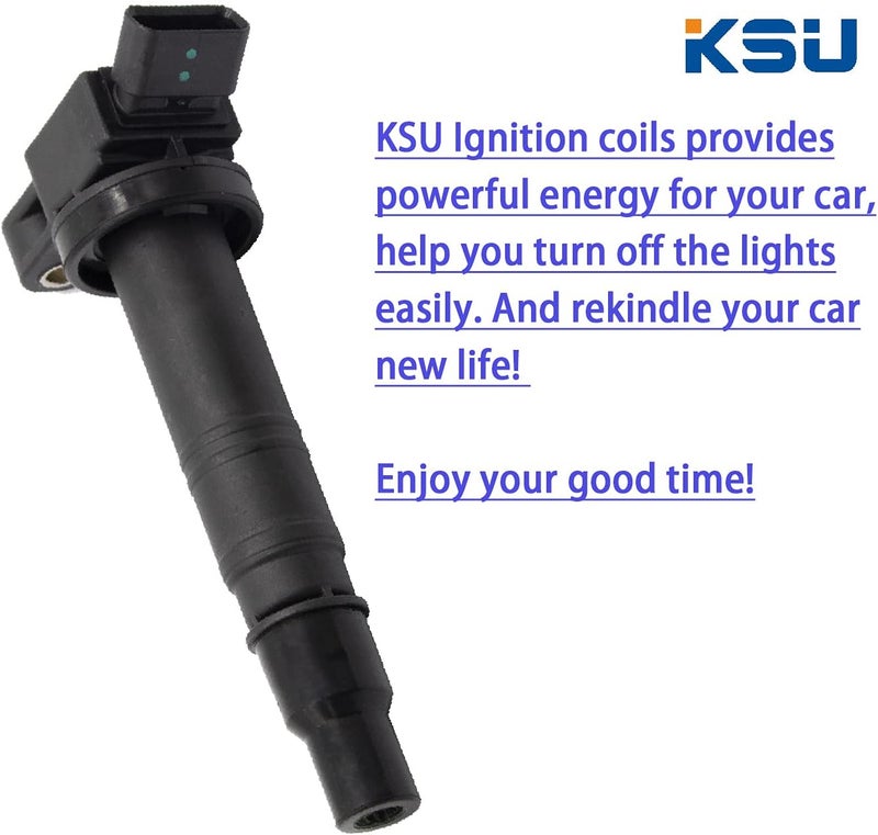 KSU حزمة ملف الإشعال KSU لسيارات تويوتا كامري، كورولا، ماتريكس، سولارا، 4Runner، تاكوما، سايون XB - 2.4L و 2.7L UF495 - Image 4