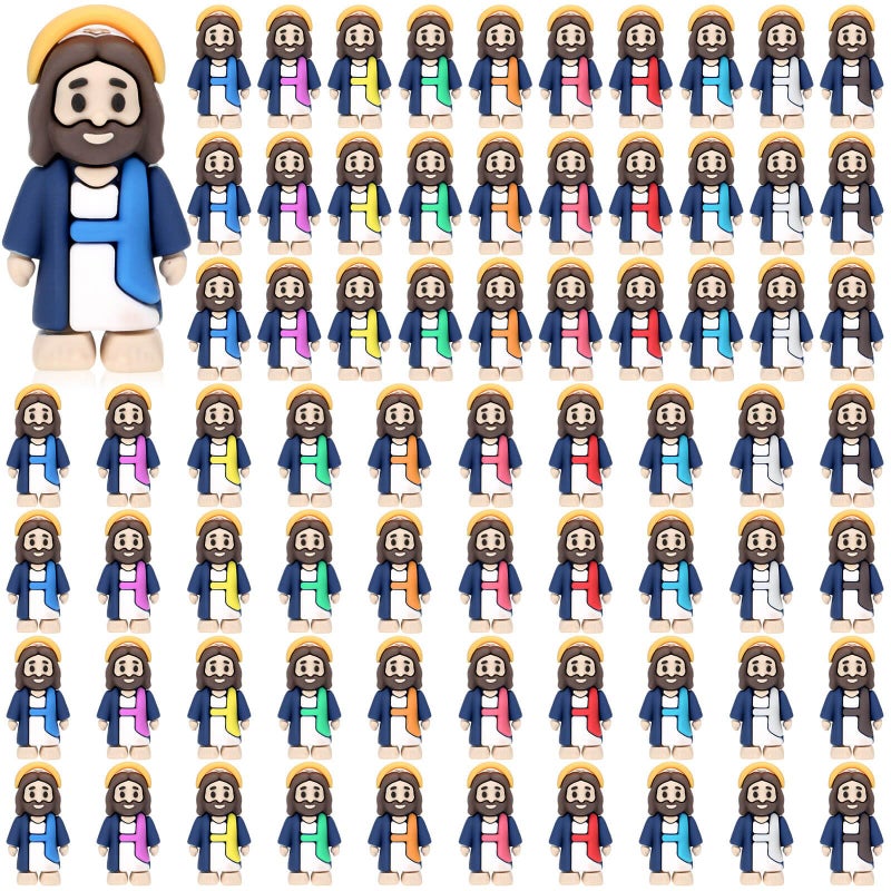 Tetutor 70 Pcs Little Jesus Figures, Mini Jesus Figurines in Bulk, Tiny Jesus Figures, Jesus Figure Mini Miniature Figurines Easter Jesus to Hide and Seek Religious Party Favours Gift - Image 1